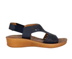 Sail Vybe Lifestyle Comfort Sandal Laser Cutouts Women's - Navy