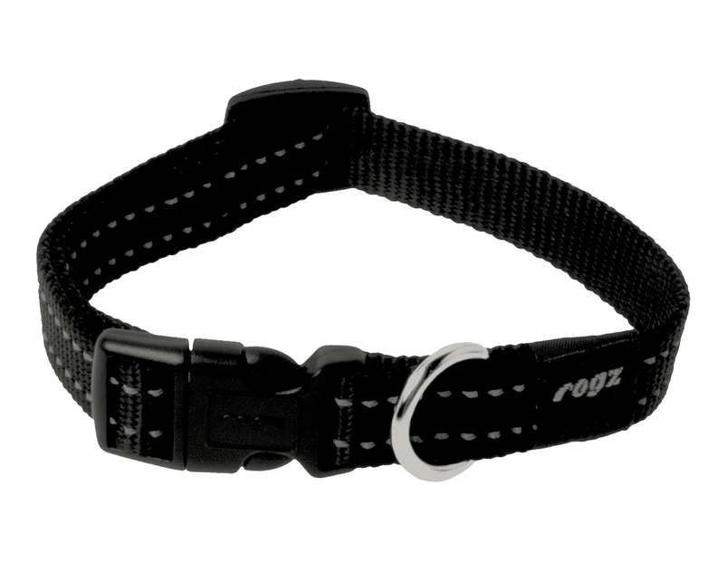 Rogz Utility Snake Medium Dog Collar - Black