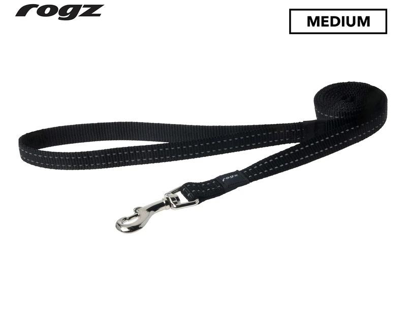 Rogz Utility Snake Medium Dog Lead - Black