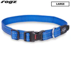 Rogz Utility Fanbelt Large Dog Collar - Blue
