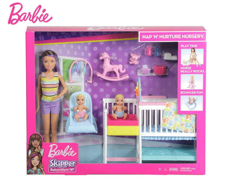 Barbie Skipper Babysitters Inc. Nap n' Nurture Nursery Playset