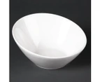 Lumina Fine China Oval Sloping Bowls Contemporary Stackable Soup Bowls - Pack Quantity: 6 - 148Mm