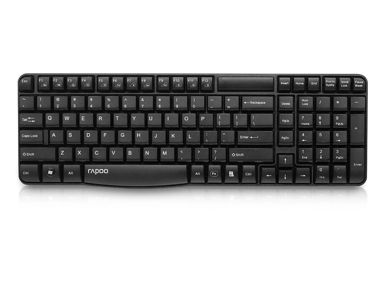Rapoo Wireless keyboard Black E1050- 2.4Ghz Wireless at a Price of Wired