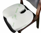 Uniwide Bamboo Memory Foam Seat Cushion - White
