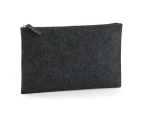 BagBase Felt Accessory Pouch (Charcoal Melange) - RW7100