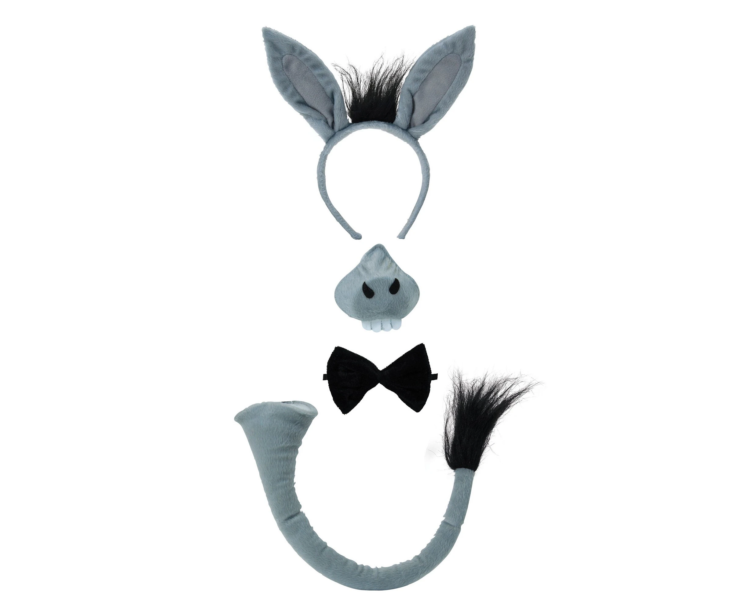 Bristol Novelty Childrens/Kids Donkey Sound Set (Grey/Black) - BN792