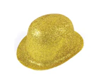 Bristol Novelty Unisex Adults Glitter Plastic Bowler (Gold) - BN1299