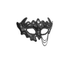 Bristol Novelty Black Decorative 3/4 Eye Mask (Black) - BN671