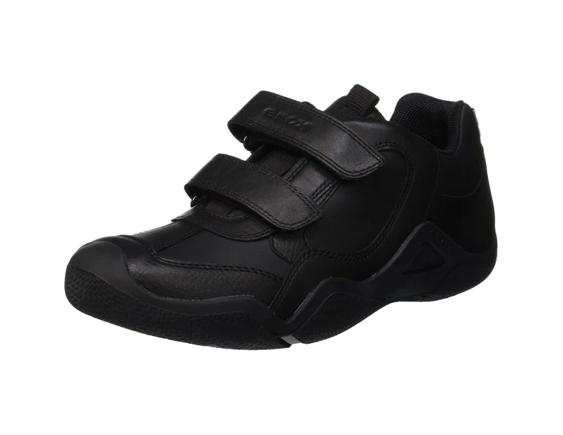 Geox Boys J Wader A Touch Fastening Leather Shoe (Black) - FS6492