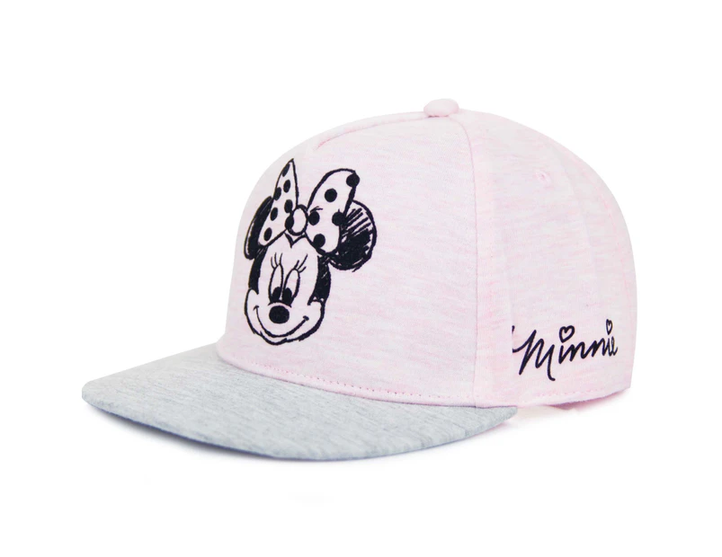 Minnie Mouse Childrens/Girls Two Tone Snapback Cap (Pink/Grey) - KC647