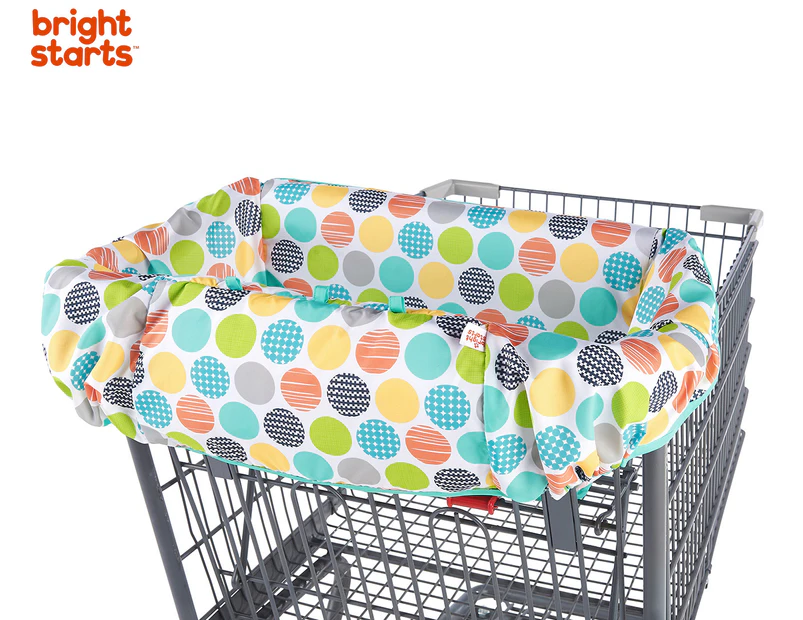 Bright Starts 2-in-1 Cosy Shopping Trolley Cart Cover - Glass Bubbles