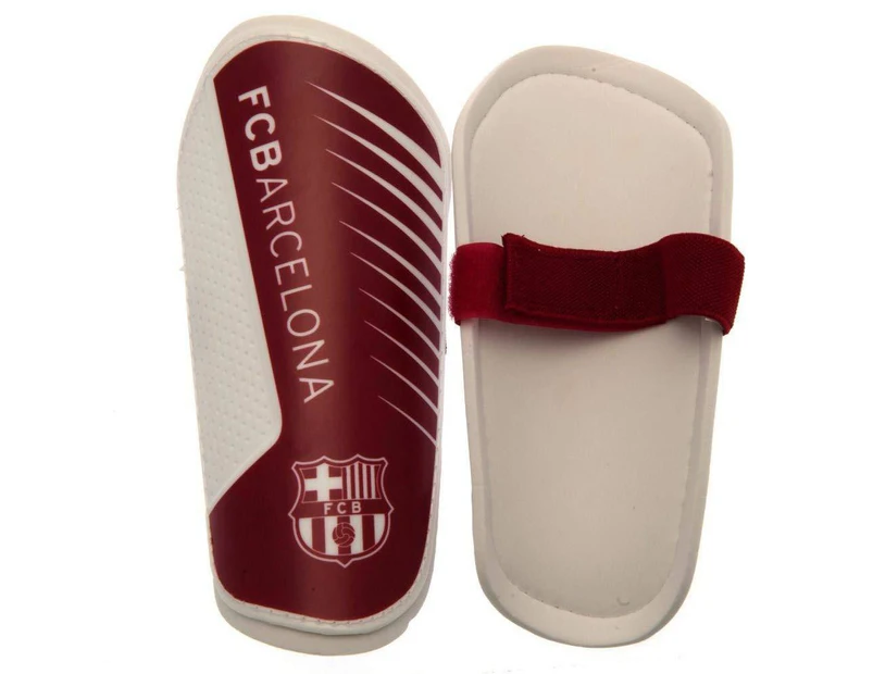 FC Barcelona Youth Shin Guards (White/Red) - SG16964
