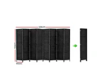 Artiss 8 Panel Room Divider Screen Dividers Privacy Rattan Wooden Stand Black