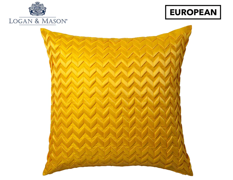 Logan & Mason Chevron European Pillowcase - Yellow