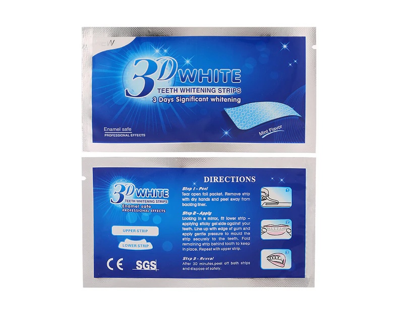 14pcs/box 3D Teeth Whitening Strips Teeth Dental Whitening Cleaning Double Elastic Gel Strips Dental Whitening Tools