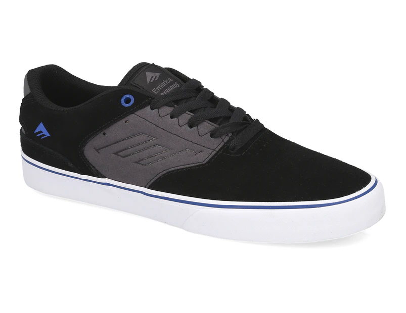 Emerica Men's The Reynolds Low Vulc Skate Shoes - Black/Grey/Blue