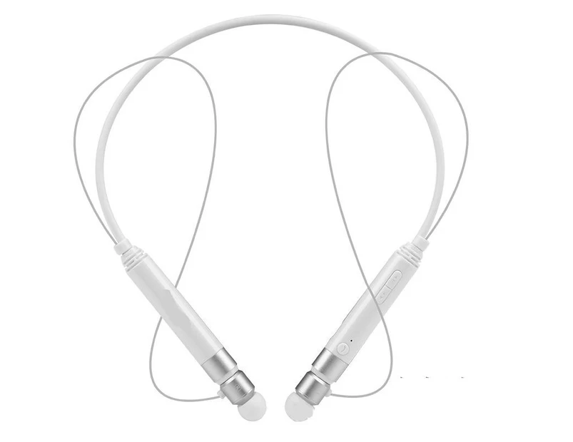 Catzon FD-600i Wireless Bluetooth Headphone Neckband Voice Prompt Magnet Attraction True HD Sound Sport Earbuds-White