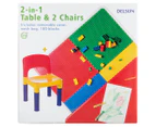 Lenoxx Delsun 2-in-1 Kids' Building Block Table & Chairs Set
