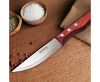 Set of 6 Tramontina Jumbo Steak Knives - Red