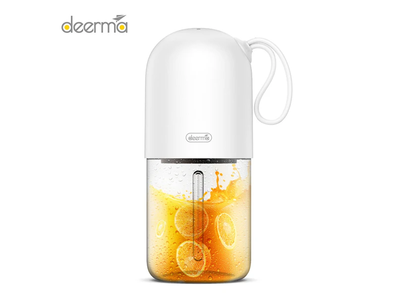 Deerma DEM - NU01 Portable Juicer Mini Capsule Shape Electric Juice Cup for Travel Gym - WHITE