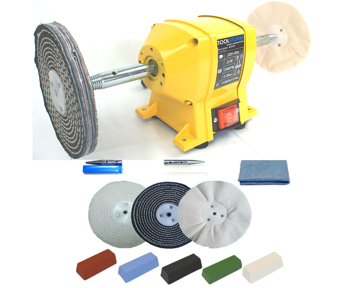 Bench Grinder 150mm With Metal Polishing Kit