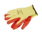 AB Tools 5 Pairs Builders Protective Gardening DIY 9" Latex Rubber Coated Gloves TE696