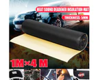 4M Car Sound Deadener Mat Noise bonnet Insulation Deadening Foam Sticker