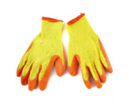 XL Size 10 Polycotton Latex Rubber Coated Protective Work Gloves 12 Pairs
