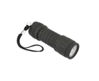 AB Tools 9 LED Black Torch Light Mini Flashlight Camping Hiking Rubber Case GAR67