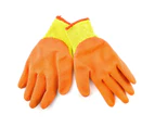 AB Tools Medium Size 8 Polycotton Latex Rubber Coated Protective Work Gloves 12 Pair