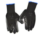 AB Tools 10.5" Nitrile Coated Work Gloves (1 Pair) Breathable / Improved Grip Black TE936