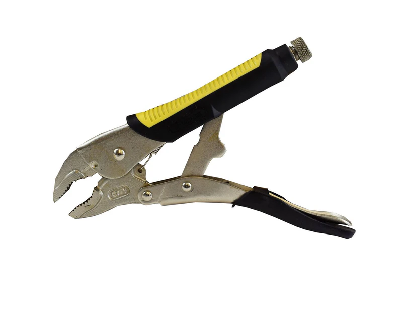 AB Tools 10" Curved Jaw Locking Pliers Adjustable Vise Vice Mole Grips Rubber Handles