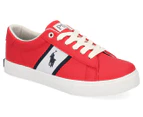 Polo Ralph Lauren Boys' Geoff Smooth Shoes - Red Tumbled/White/Navy