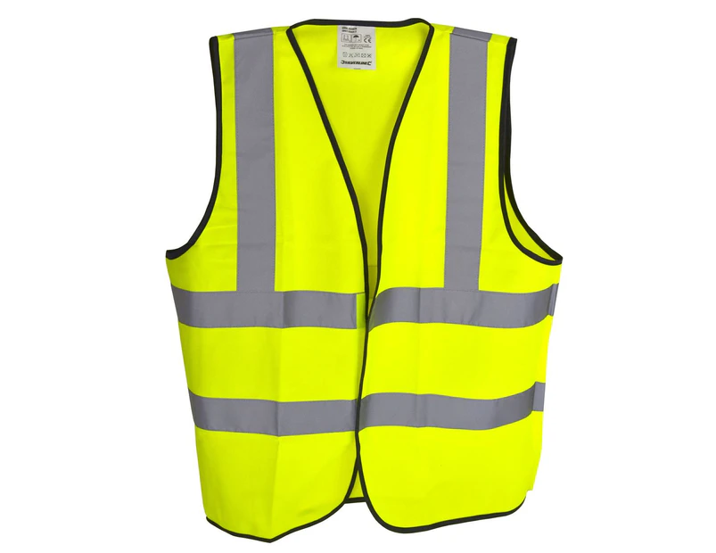 AB Tools Hi-Vis Viz Waistcoat Vest Class 2 M 100-108cm Safety Jacket Fluorescent SIL274