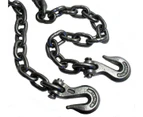AB Tools 14ft Heavy Duty 3/8'' Tow Towing Chain 2 Clevis Grab Hooks Farm Garage TE148