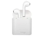 i7s Wireless Mini Stereo Earphone Bluetooth Touch Binaural Earbuds with Mic and Charging Dock-white