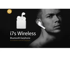 i7s Wireless Mini Stereo Earphone Bluetooth Touch Binaural Earbuds with Mic and Charging Dock-white