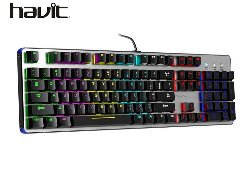 Havit RGB Backlit Wired Mechanical Gaming Keyboard - Black