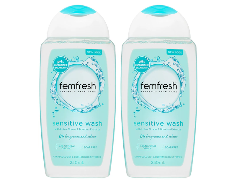 2 x Femfresh Sensitive Wash 250mL