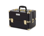Effleur Beauty Cosmetic Case Makeup Organiser Carry Bag Holder Travel Gold Black
