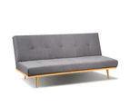 AVANTE 190cm Sofa Bed Indoor Lounge Cotton Mattress Linen Fabric Couch Lt Grey
