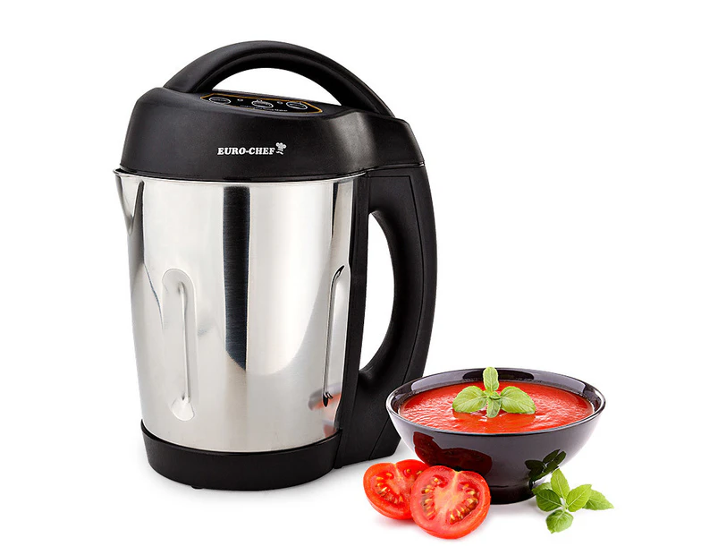 EuroChef Stainless Steel Soup Maker Hot Cold Electric Blender Food Processor