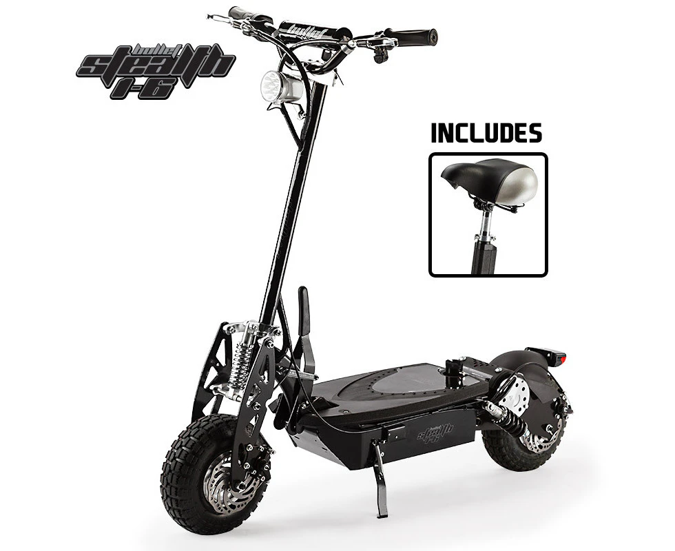 BULLET Stealth 1-6 1000W Electric Scooter 48V - Turbo w/ LED for Adult/Child