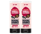 2 x Original Source Shower Gel Creamy Vanilla & Raspberry 500mL