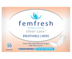 2 x Femfresh Silver Care Breathable Liners 36pk