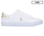 Polo Ralph Lauren Girls' Pierce Shoe - White/Gold