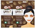 2 x Yes To Coconut Hydrate & Restore Sheet Mask 20mL