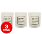 3 x Organic Choice West Indian Lime & Coconut Pure Soy Wax Candle 200g