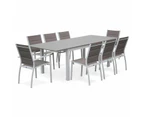 CHIGAGO 8/10-seater dining set Exists in 4 colours - White/Grey