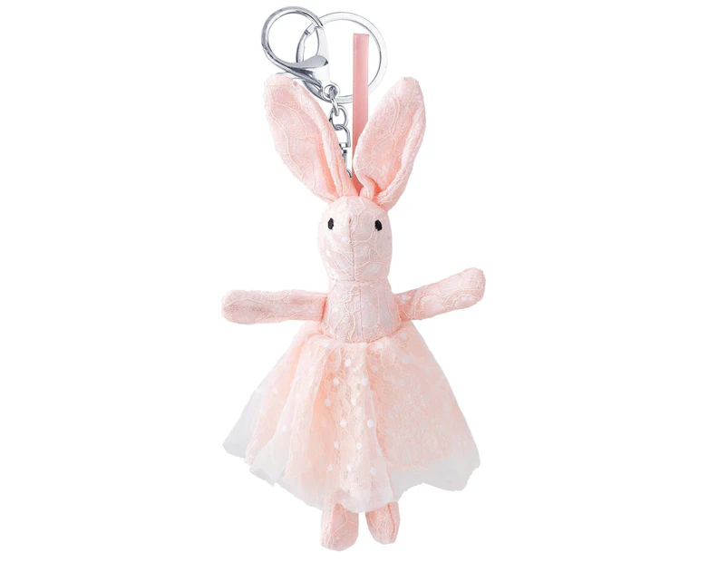 Designer Kidz - Bunny Ballerina Keyring - Pink